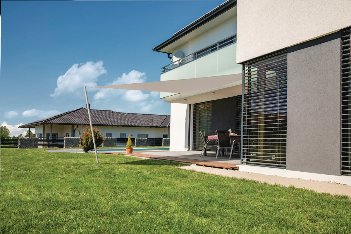 Sonnensegel CANNES DR 3x3 m anthrazit von WINDHAGER – UV-Schutz 50+, reißfest, inkl. Seil