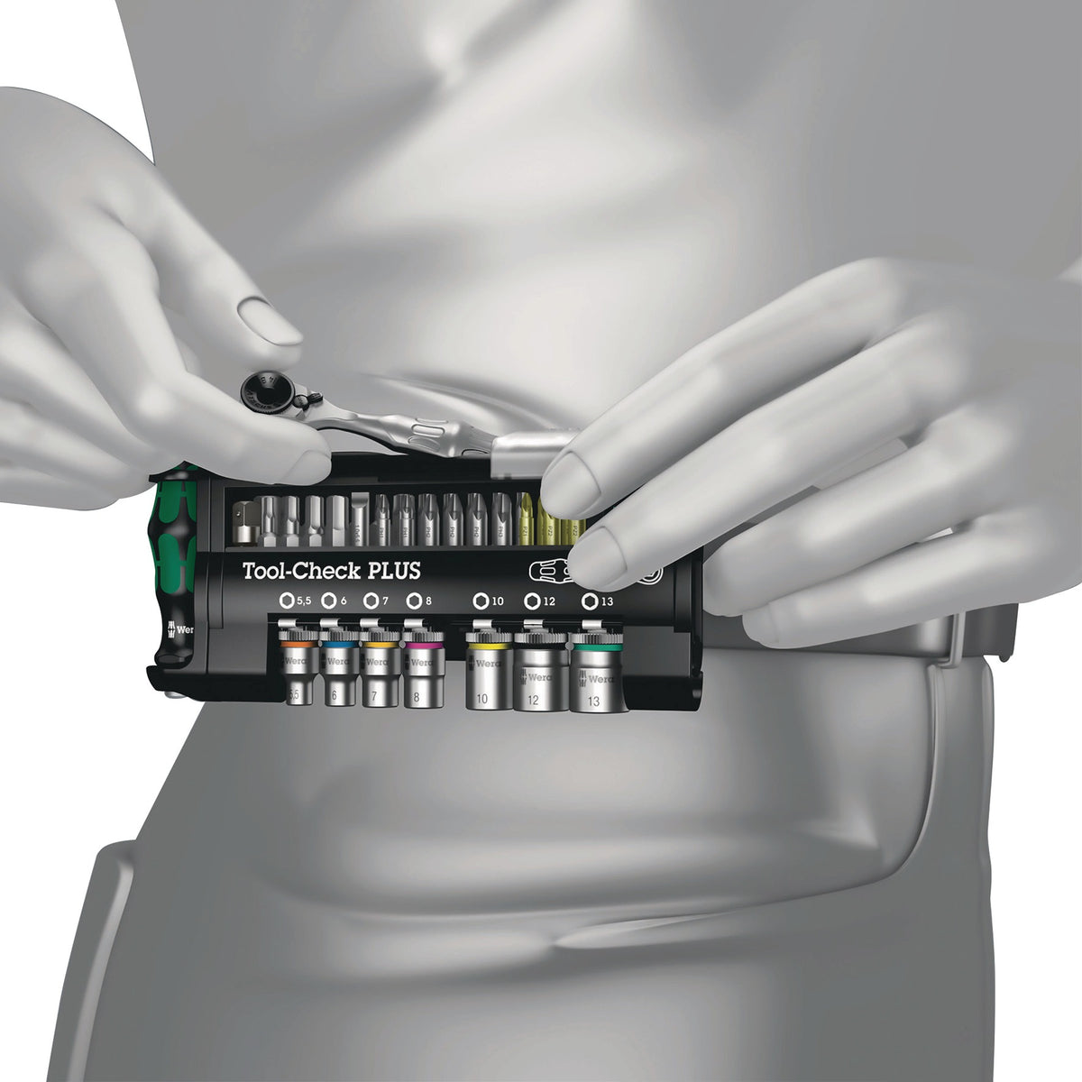WERA Bitsortiment BC 30 Zyklop Mini 1 30-teilig mit Bit-Knarre, Rapidaptor und Adapter