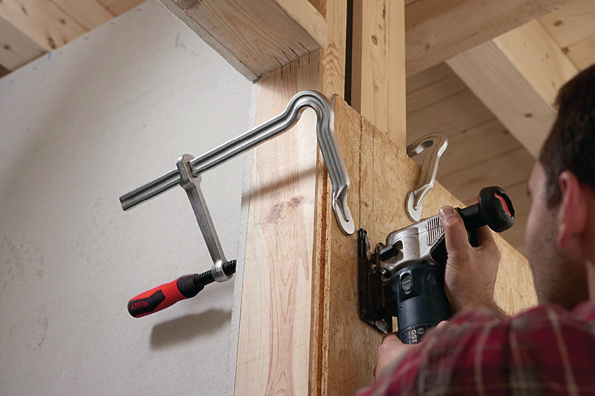 BESSEY Ganzstahlschraubzwinge OMEGA Spannweite 160 mm Ausladung 80 mm 2-K-Griff