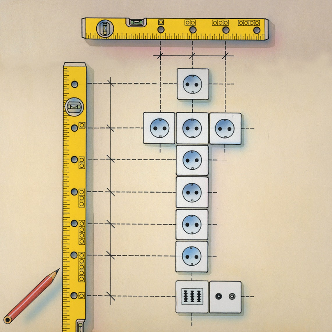 STABILA Wasserwaage 70 Electric 120 cm Aluminium gelb ± 0,5 mm/m für Elektriker