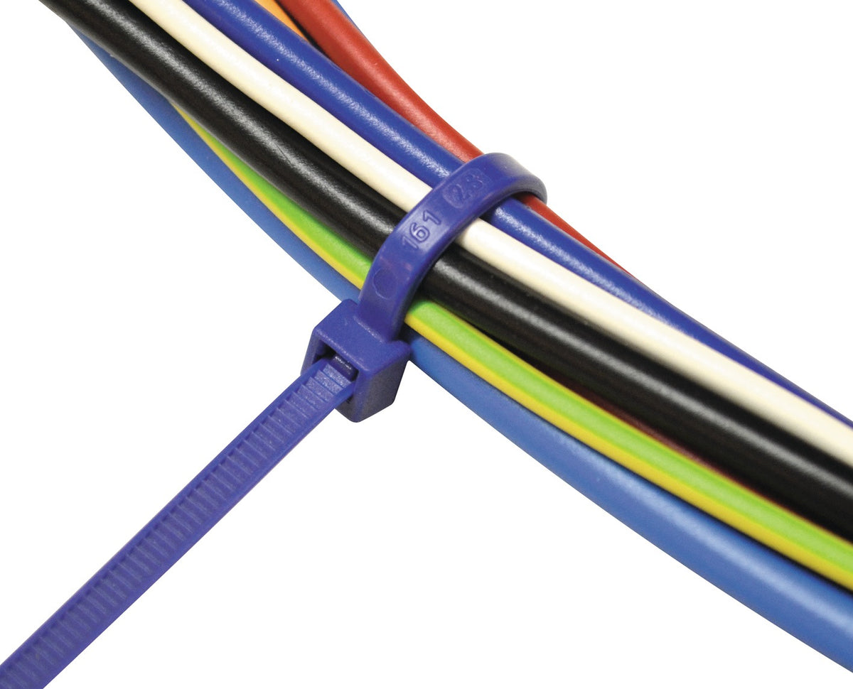 SAPISELCO Kabelbinder 280 mm x 4,5 mm aus Polyamid 6.6, blau