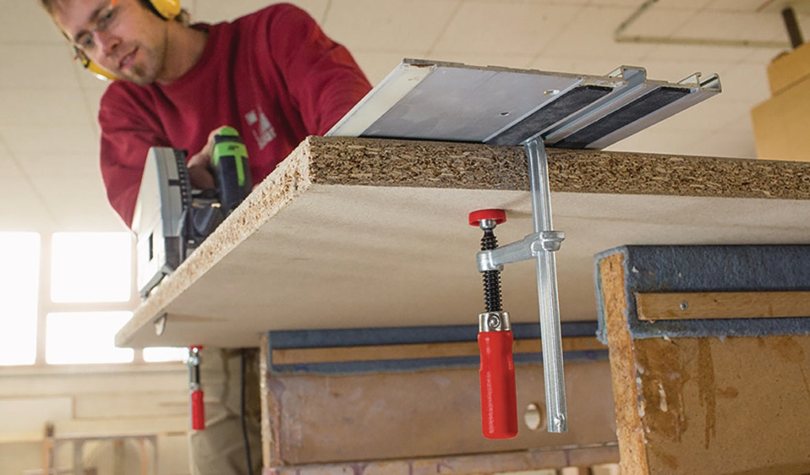 BESSEY Tischzwinge GTR Spannweite 120 mm Ausladung 60 mm für Führungsschienen und Profile