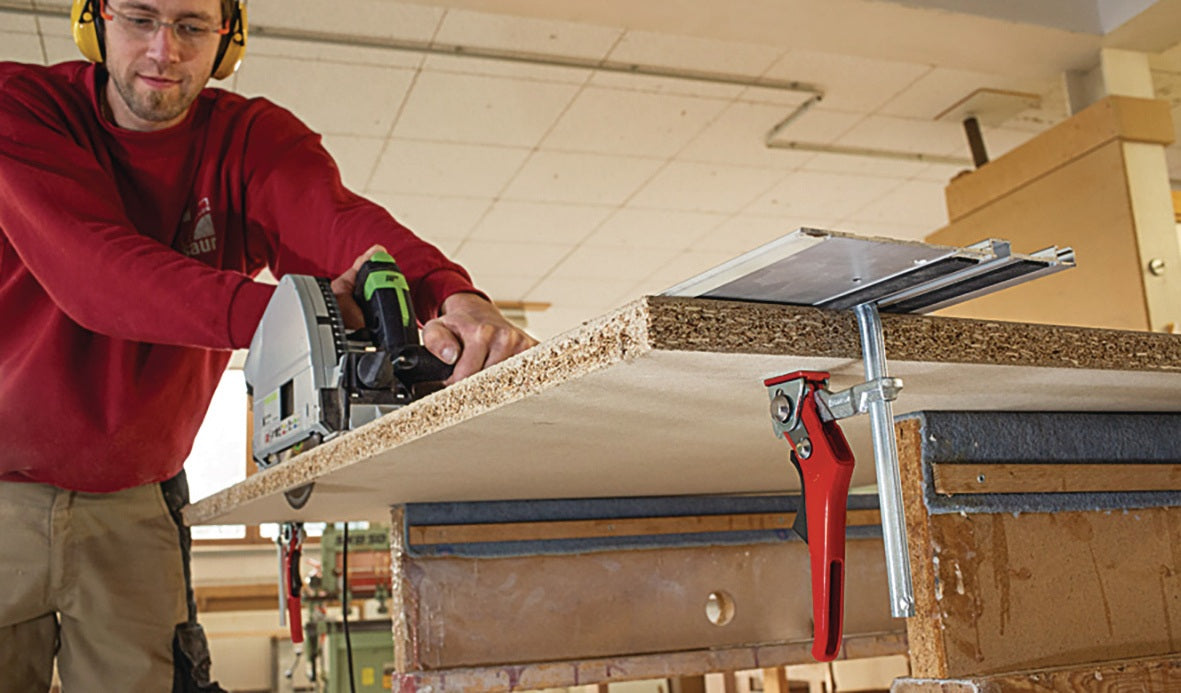 BESSEY Tischzwinge GTRH 160/60 – Spannweite 160 mm, Ausladung 60 mm für Führungsschienen