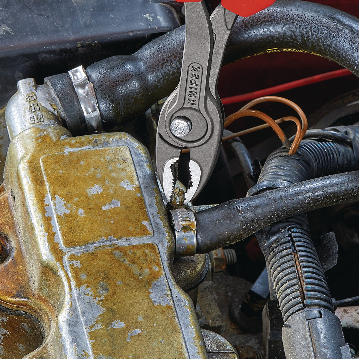KNIPEX TwinGrip Frontgreifzange 200 mm – Robuste Zange mit Front- und Seitengreif-Funktion
