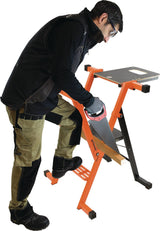 MONDELIN Trittleiter MULTI-X 4-in-1 Aluminium 2 Stufen Plattformhöhe 470 mm