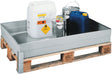 CEMO Auffangwanne 150 l GFK – chemikalienbeständig, UV-stabil, für Europaletten
