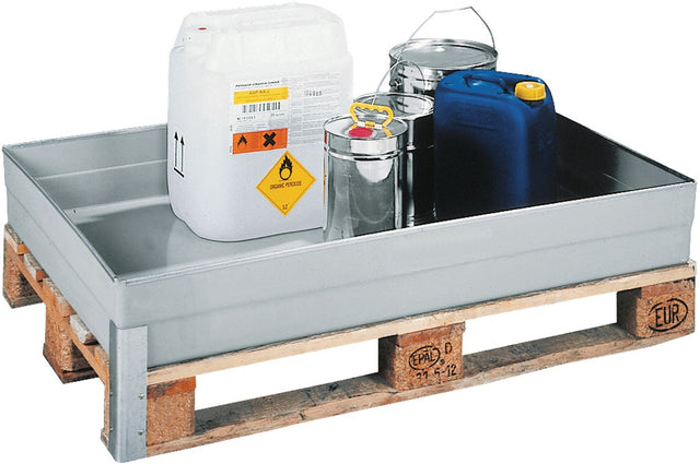 CEMO Auffangwanne 150 l GFK – chemikalienbeständig, UV-stabil, für Europaletten
