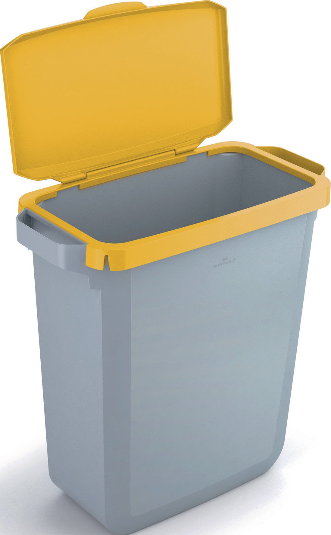 DURABLE Klappdeckel PP gelb für 60 l Abfallbehälter – lebensmittelecht, 510 x 285 mm