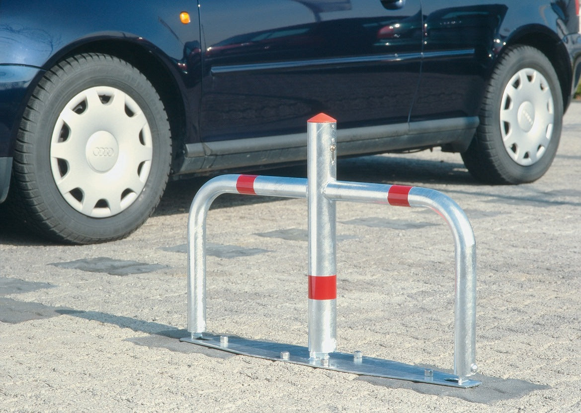 URBANUS Sperrbügel 500 mm silber mit roten Reflexstreifen und Profilzylinder