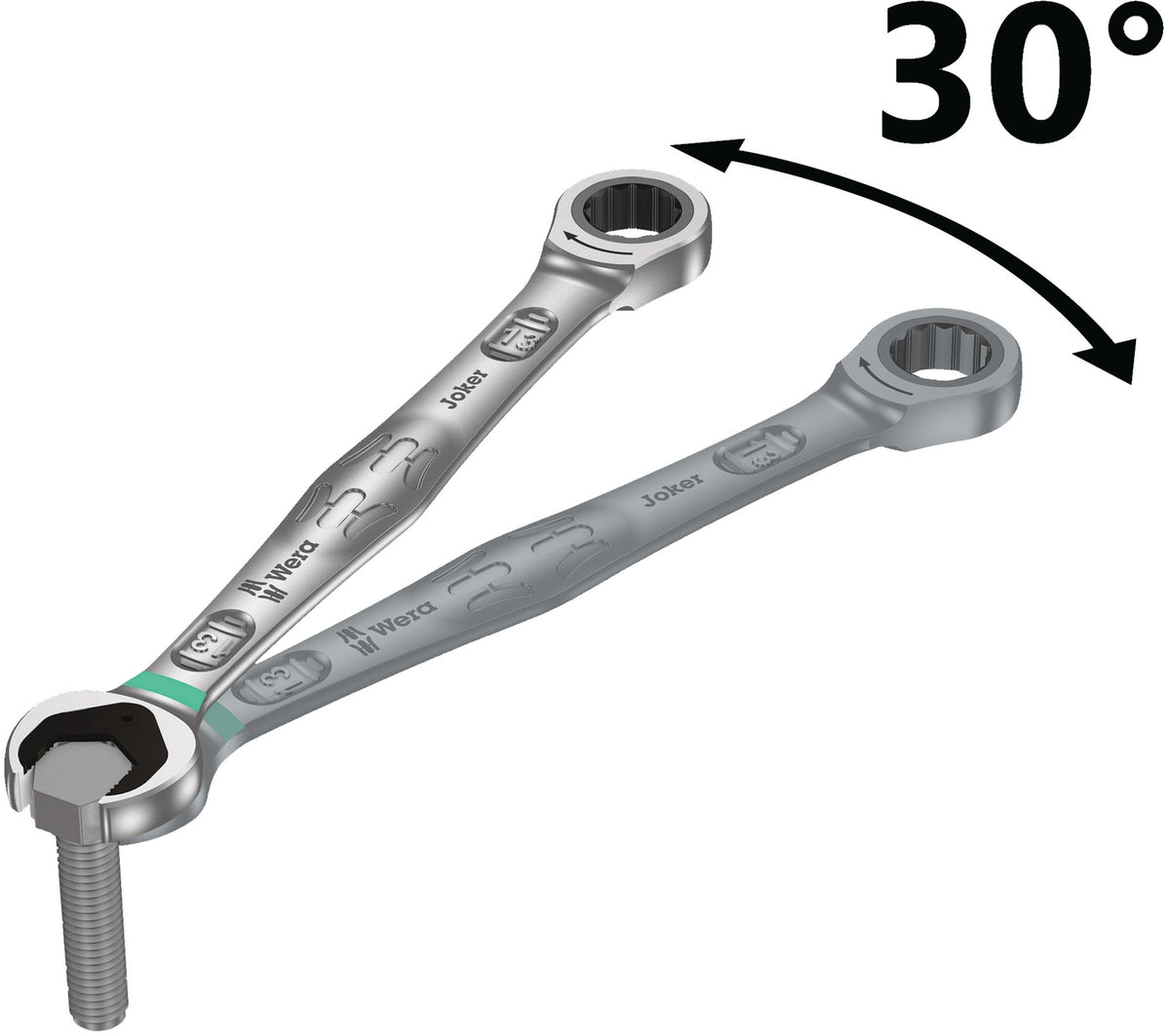 WERA Maulringratschenschlüssel Joker SW 10 mm – 80 Zähne, Haltefunktion, 159 mm