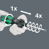 WERA Bitsortiment KK Turbo 1 19-teilig mit Turbofunktion und Rapidaptor Handhalter