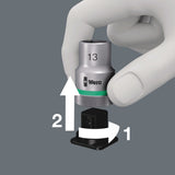 WERA Steckschlüsselsatz 8767 C TORX HF2 6-teilig 1/2 Zoll T20-T45 mit Haltefunktion