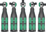 WERA Schwenk- und Umschaltknarre 8009 Zyklop Pocket Set 1 – 3/8″ + 1/4″ mit 72 Zähnen und Bit-Magazin