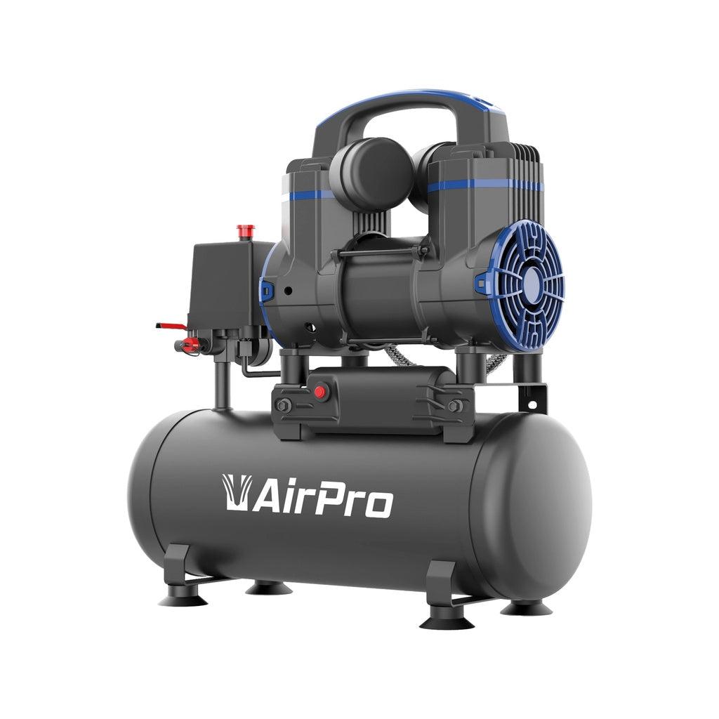 AirPro - Kompakter ölfreier Luftkompressor 1,2 PS, 8L Tankvolumen - Silent Kompressor CP09P1T8 Flüsterkompressor - Tools.de TP Profishop GmbH