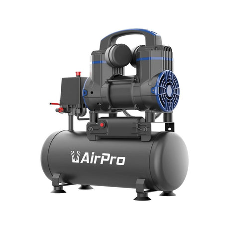 AirPro - Kompakter ölfreier Luftkompressor 1,2 PS, 8L Tankvolumen - Silent Kompressor CP09P1T8 Flüsterkompressor - Tools.de TP Profishop GmbH