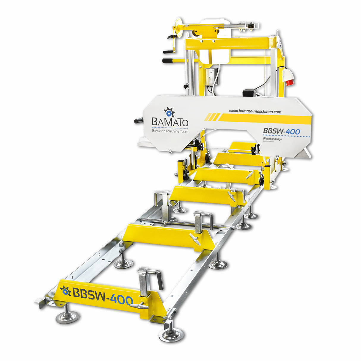 BAMATO BBSW-400 Blockbandsäge mit 3,0 m Rollenbahn (400V)