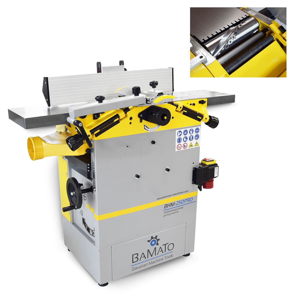 BAMATO Abricht- und Dickenhobelmaschine mit Spiralschneider BHM-250PRO (400V)