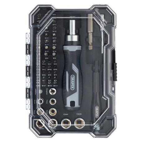 Draper Tools Bitsatz mit Ratschenschraubendreher, 55 Stück D13442