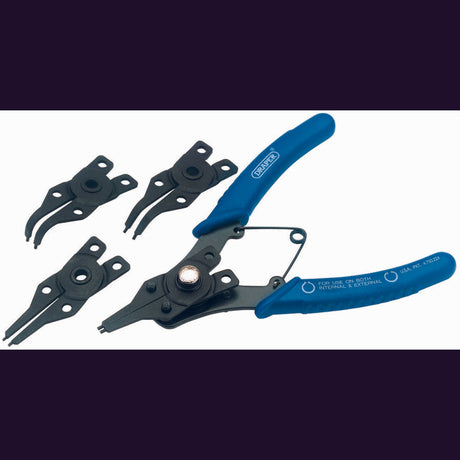 Draper Tools Sicherungsringzangensatz mit austauschbarem Kopf, 5 Stück D19735