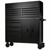 BUNKER Werkzeugwagen mit Topcase, 13 Soft-Close-Schubladen, 131cm, schwarz D24249