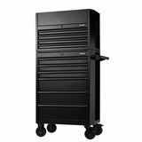 BUNKER Werkzeugwagen mit Topcase, 10 Soft-Close-Schubladen, 660mm, schwarz D24247
