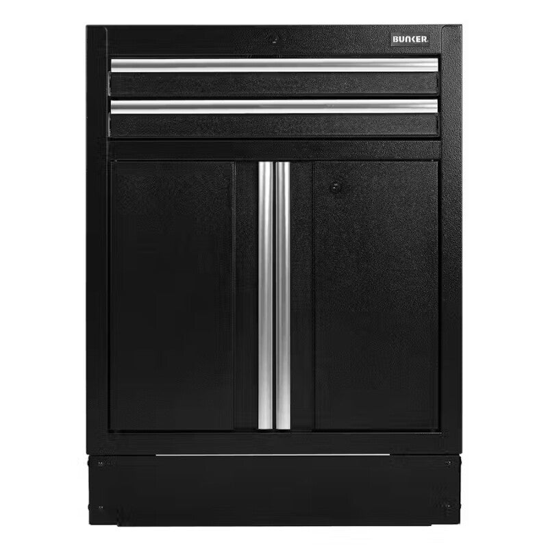 BUNKER Modularer Unterschrank, 2 Schubladen, 2 Türen, 68cm