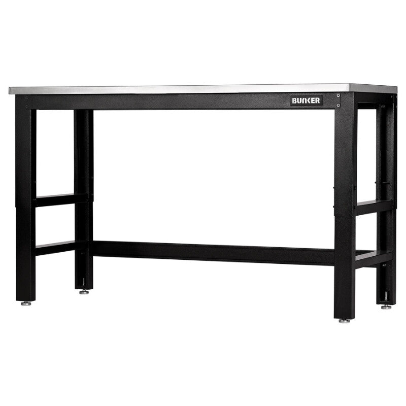 BUNKER Werkbank mit Edelstahl-Arbeitsplatte, 155 cm