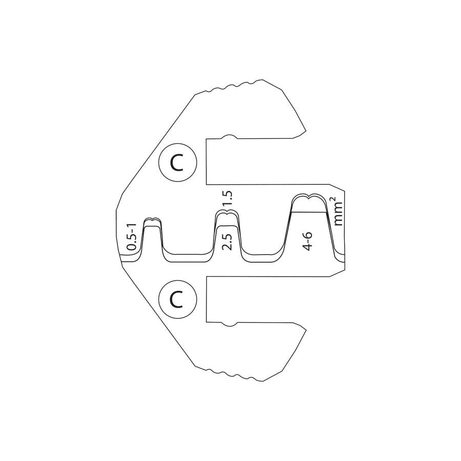 KING TONY Profi-Werkzeuge - Matrize für Kabelschuh-Zange C 678185C