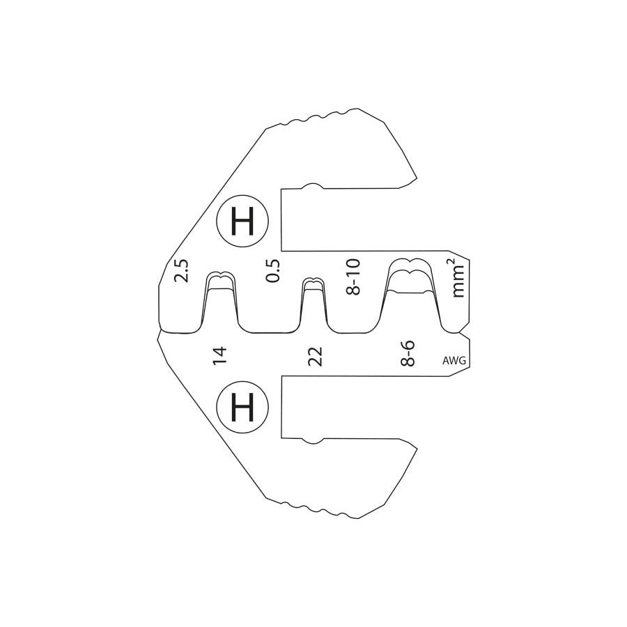 KING TONY Profi-Werkzeuge - Matrize für Kabelschuh-Zange H 678185H
