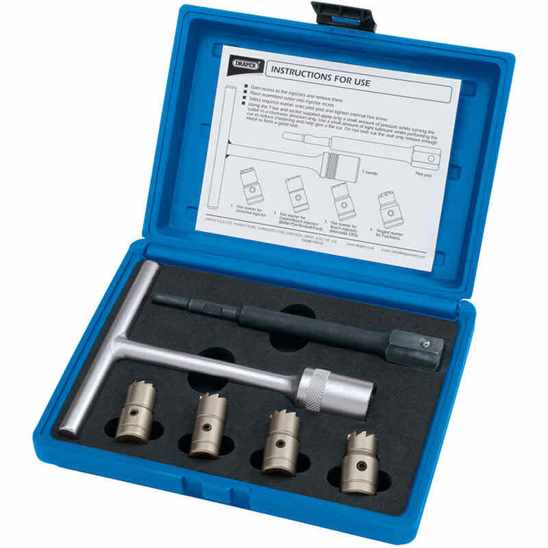 Draper Tools Diesel-Einspritzdüsen-Sitzreiniger, 6dlg D30823