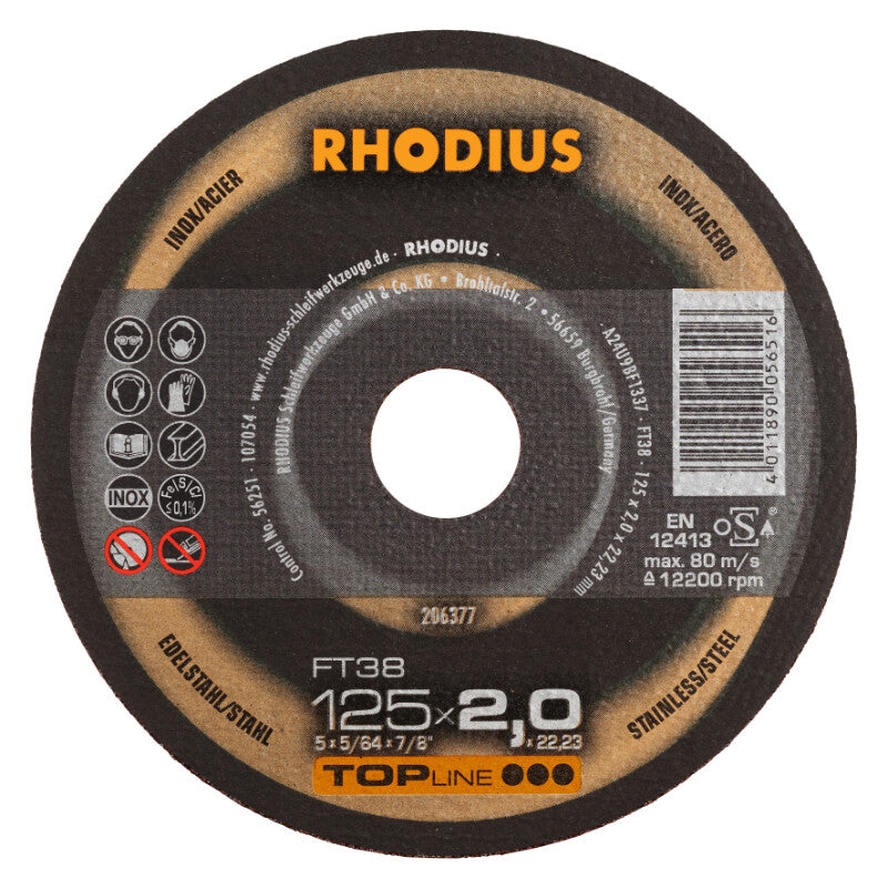 Rhodius Trennscheibe Ø125x2x22,23mm R206377