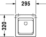 Duravit Urinal VERO 295x320mm Zulauf von hinten ohne Fliege schwarz