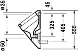 Duravit Urinal VERO 295x320mm Zulauf von hinten ohne Fliege schwarz