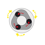 KING TONY Profi-Werkzeuge - 1/2" Abzieher für Rollenzapfen 12 mm 9TD40112