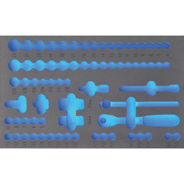 Deltach FOAM-Modul leer, für 130071 (3/8" Steckschlüsselsatz) 130905