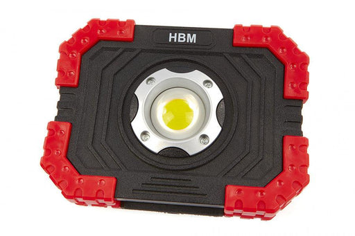 HBM LED-Bauleuchte mit Batterien 10 Watt - Tragbar und Leistungsstark mit 680 Lumen - Tools.de TP Profishop GmbH