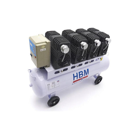 HBM Silent 120 Liter 8 Bar Profi Geräuscharmer Kompressor - FlüsterModell 2 - Tools.de TP Profishop GmbH