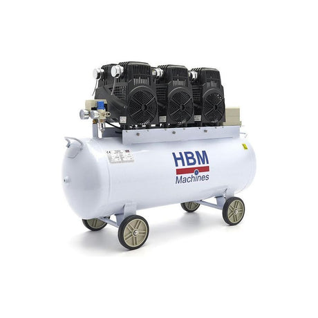 HBM Silent 6 PS Flüsterkompressor – 150 Liter professioneller geräuscharmer Kompressor SGS - Tools.de TP Profishop GmbH
