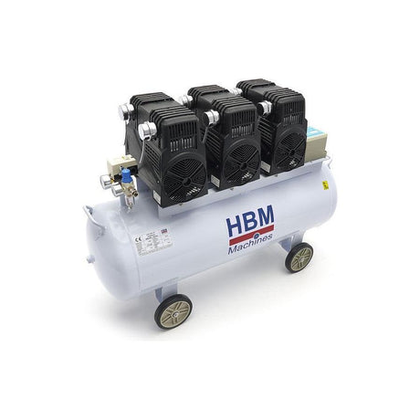 HBM Silent 6 PS Flüsterkompressor – 150 Liter professioneller geräuscharmer Kompressor SGS - Tools.de TP Profishop GmbH