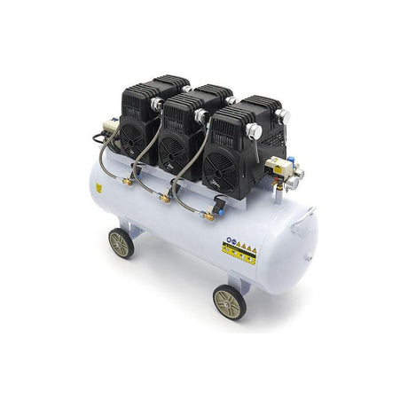 HBM Silent 6 PS Flüsterkompressor – 150 Liter professioneller geräuscharmer Kompressor SGS - Tools.de TP Profishop GmbH