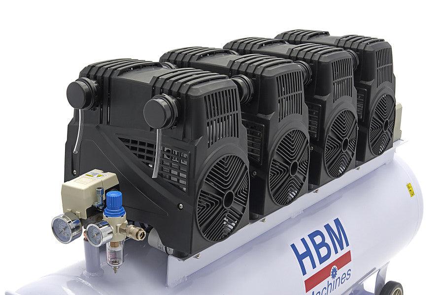 HBM Silent 8 PS - 200 Liter 10bar Max. Profi Geräuscharmer Kompressor,  Flüsterkompressor SGS mit Best-Preis-Garantie —  TP Profishop GmbH