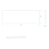 Bullram Arbeitsplatte Edelstahl 1361 × 463 × 38 mm STARX - GC13ST