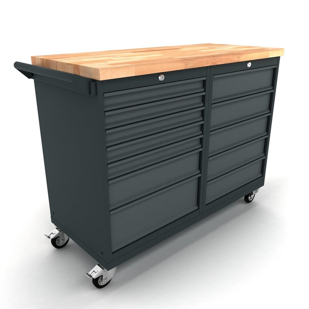Bullram TOOLBOX4YOU Werkbank mobil 12 Schubladenschrank - WBG124M13