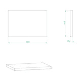 Bullram Arbeitsplatte Massivholz 680 × 463 × 38 mm - GC68RT