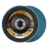 Rhodius Lamellenschleifscheibe V Konisch LSZ F3 125 x 22,23 mm K40 10 Stück - 210482D