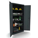 Bullram TOOLBOX4YOU Metall-Werkzeugschrank 2-türig inkl. 4 Einlegeböden - BG95D2R