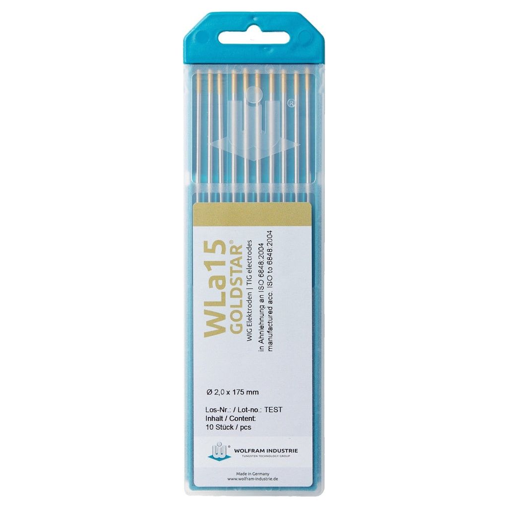 Wolfram Industries Wolframelektroden WLa15 Goldstar 2,0 x 150 mm 10 Stück - 707466PL