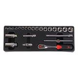Seneca Steckschlussel Satz 3/8" 24 Stück Profi - 910003