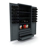 Bullram TOOLBOX4YOU Metall-Werkzeugschrank 2-türig 4 Schubladen Inkl. 51 Fächer - BG95D2B