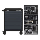 KRAFTWERK LT700 Werkstattwagen BASIC, 7 Schubladen, 259-tlg., anthrazit – Made in Germany mit 7 Jahren Garantie - KW-102.107.216